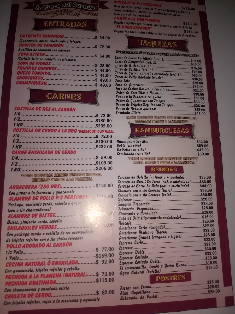 LA FINCA DEL CAZADOR Menu - Image 4
