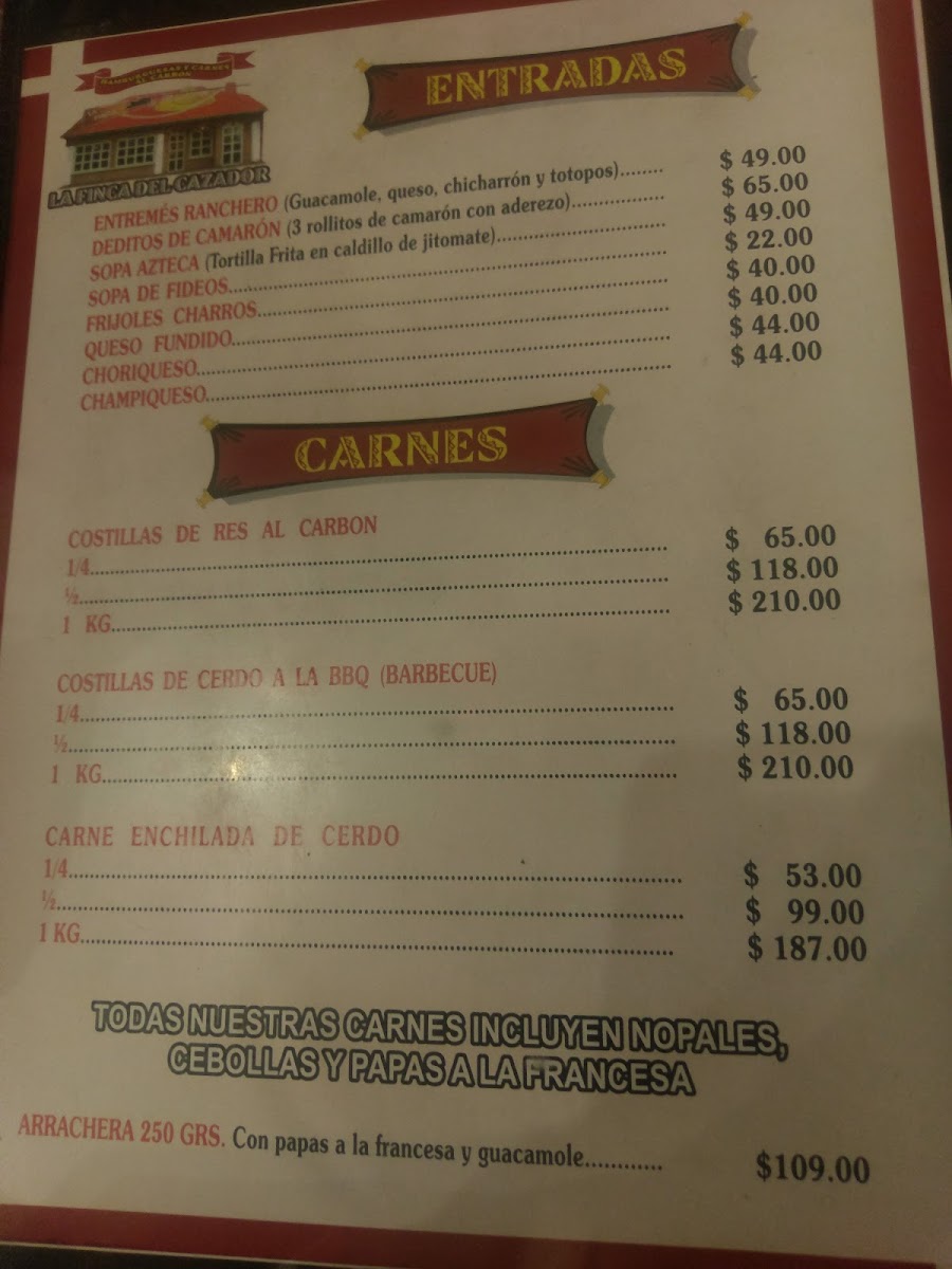 LA FINCA DEL CAZADOR Menu - Image 5