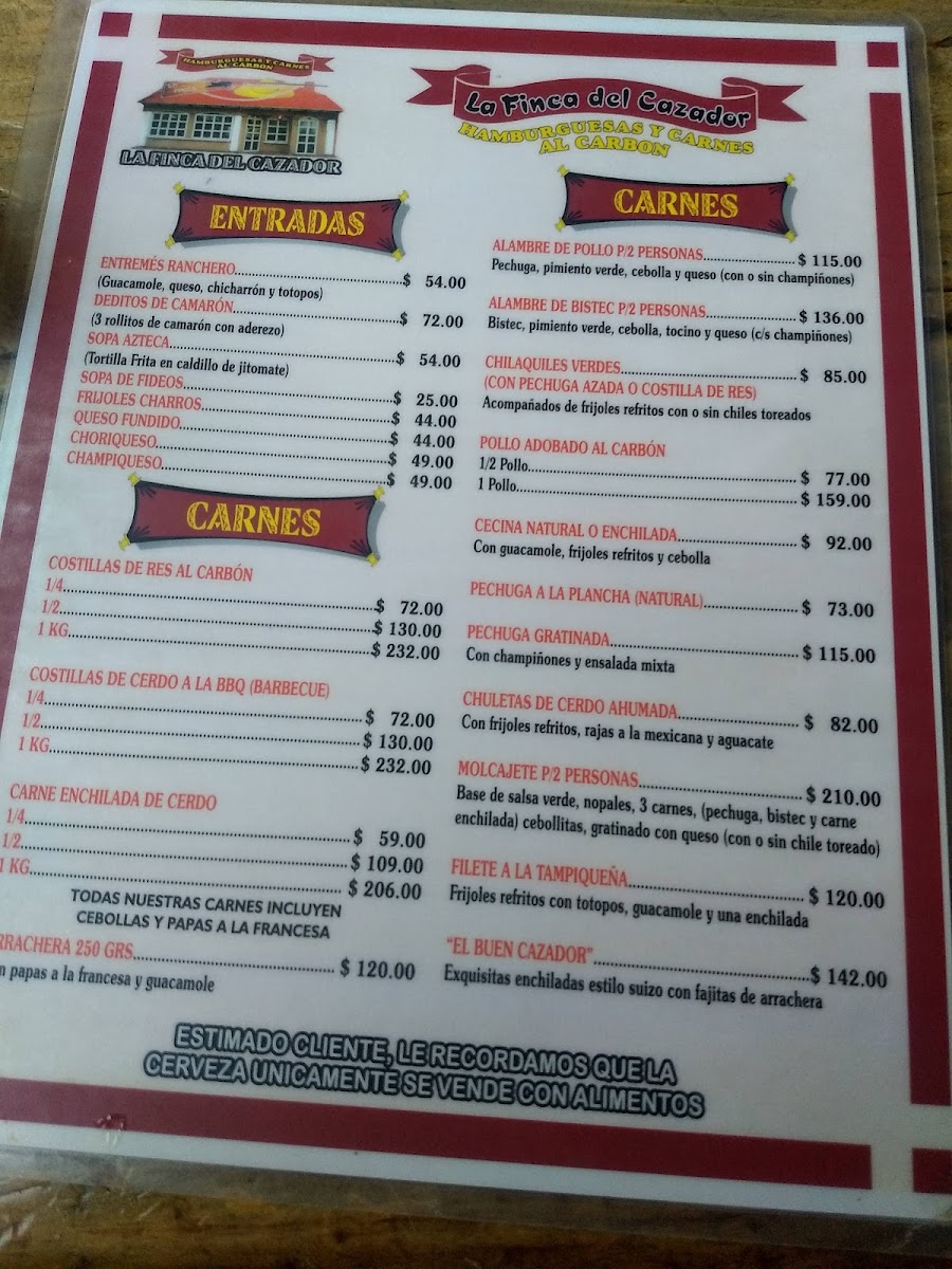 LA FINCA DEL CAZADOR Menu - Image 6